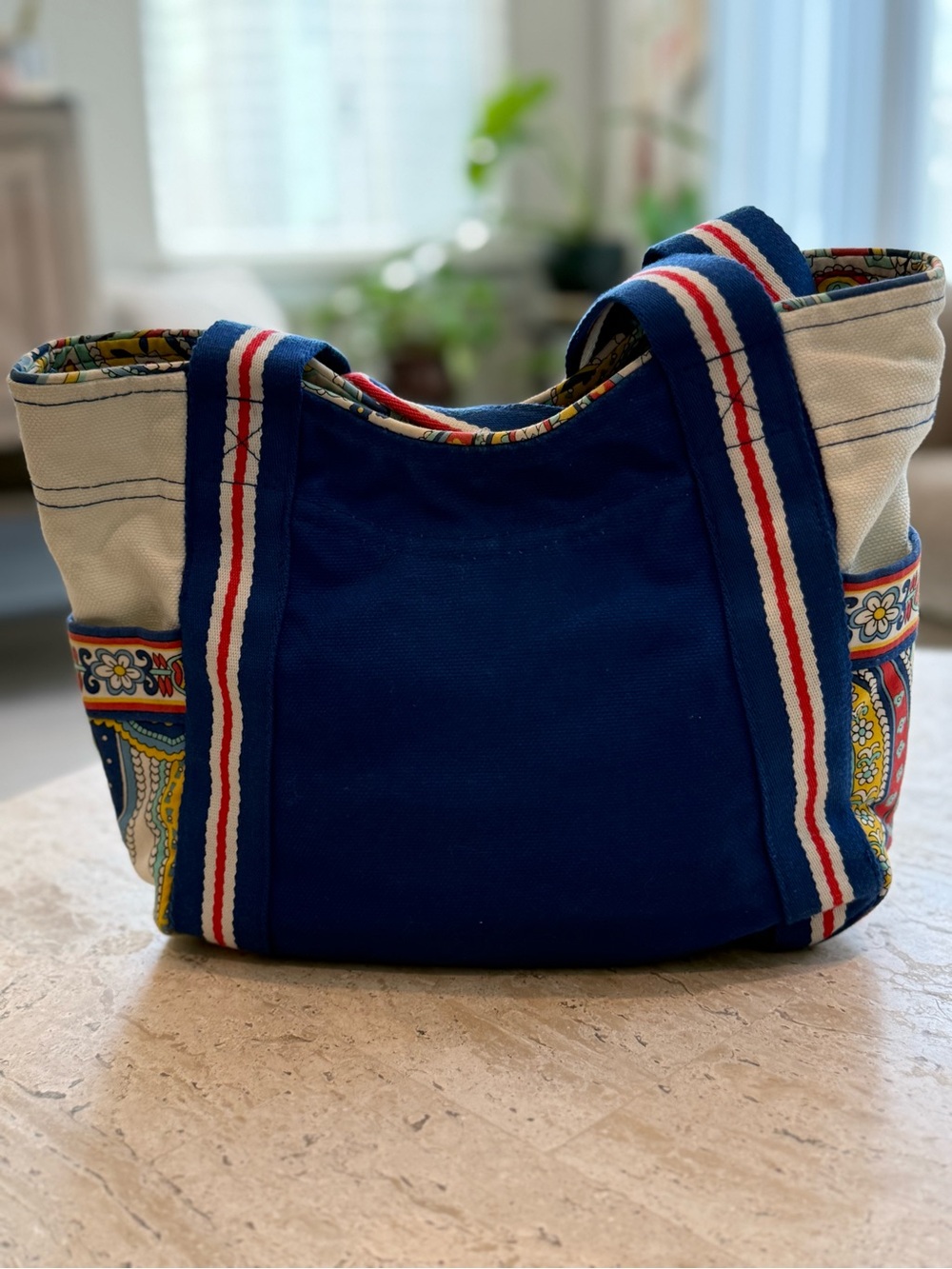 Vera Bradley Marina Paisley Canvas Mini Tote Bag